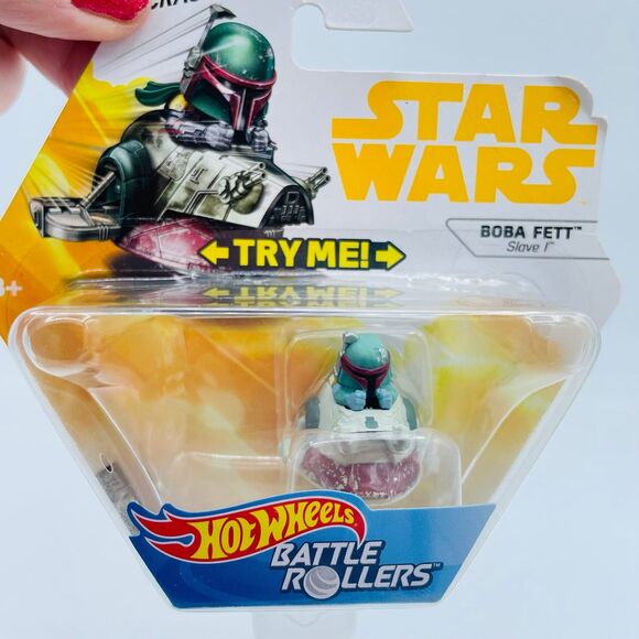 DisneyStar Wars Hot Wheels Battle Rollers Darth Vader Boba Fett Han Solo NEW NIP - Picture 2 of 11